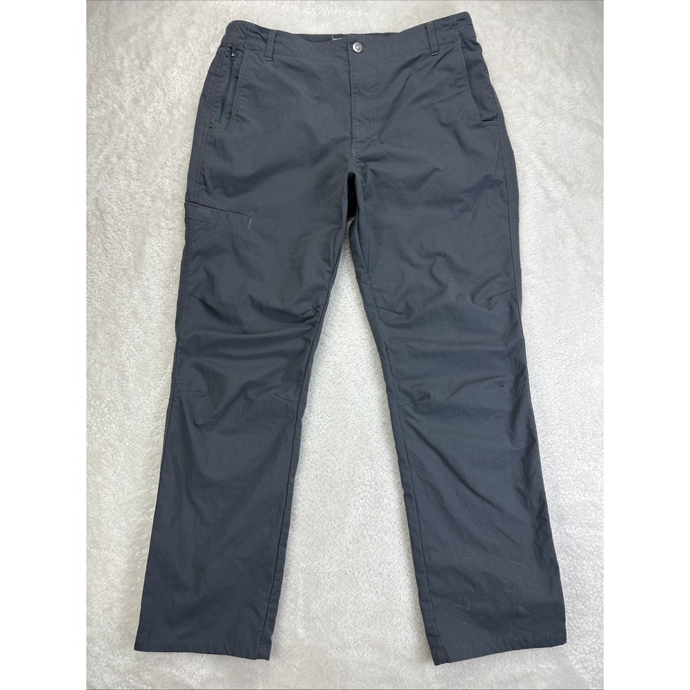 Duck Camp Pants Mens Large 33x30 Gray Nylon Stretch Outdoor Hiking Pockets READ